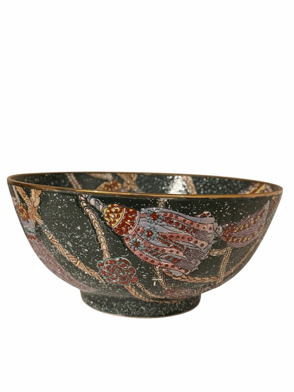 Vintage Export Bowl - Japanese Ceremonial Tassel Motif